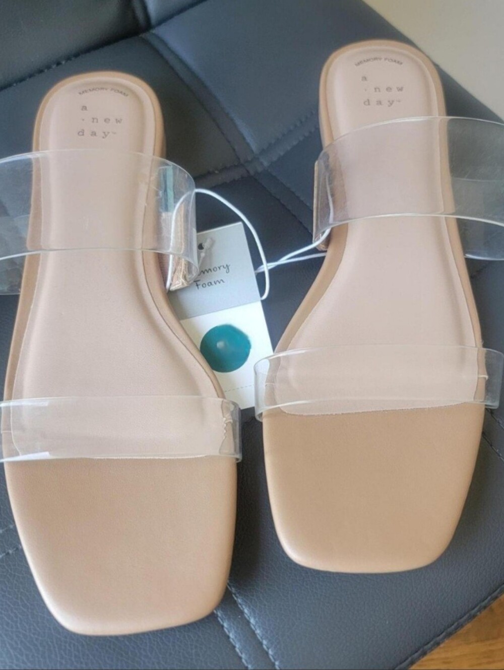Women’s Anna Sandals with Memory Foam Insole - A New Day Clear SZ 10 - Picture 7 of 7